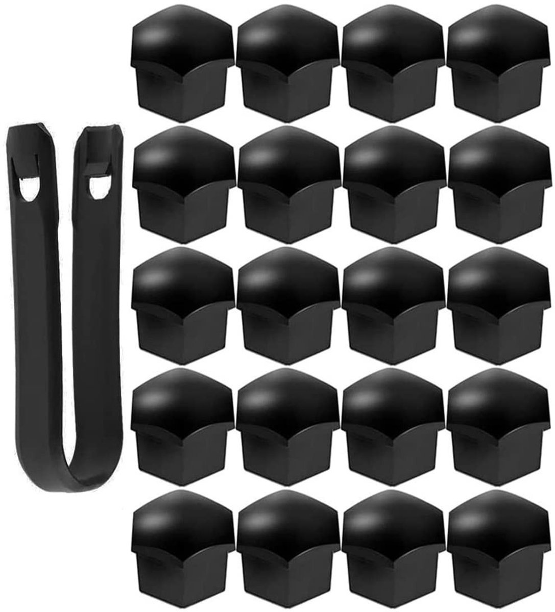Dailygoods- Autoschroefkapjes 20 Stuks - Wielmoerkapjes - Wielmoer Doppen - 17 mm - Demontagegereedschap - Duurzaam Kunststof - Wielmoerdoppen