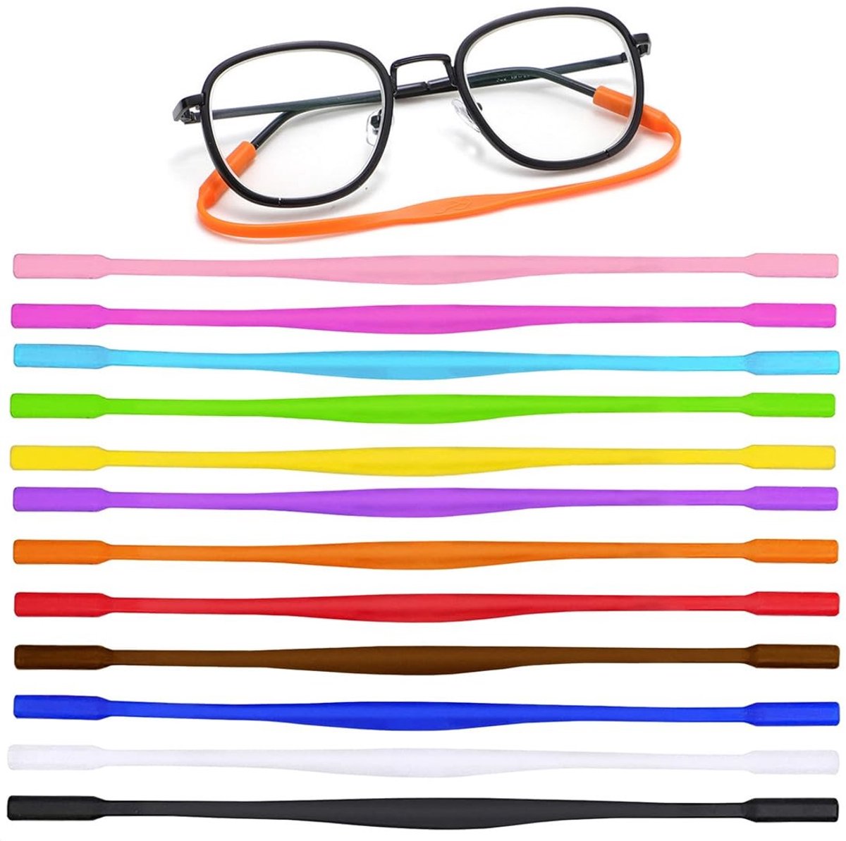 Dailygoods- Brilband antislip - Brillenkoord verstelbaar - Brillenkoord kind - Brillenkoord elastisch - 12 kleuren - Duurzaam en comfortabel