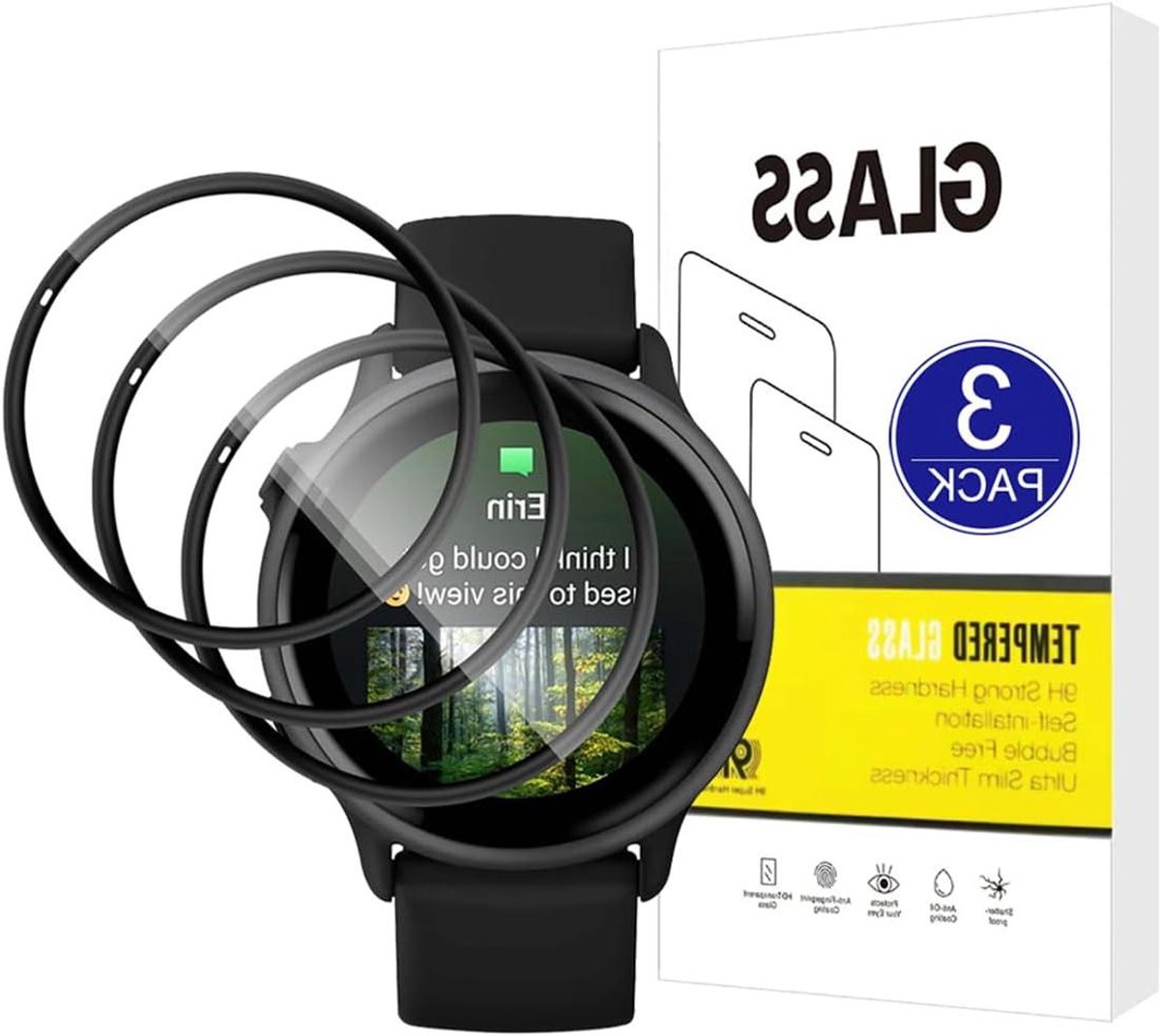 Schermbeschermer Compatibel met Garmin Vivoactive 6, [3-Pack] [3D Gebogen Volledige Dekking] [Krasbestendig, Hoge Definitie] Schermbeschermer voor Garmin Vivoactive 6