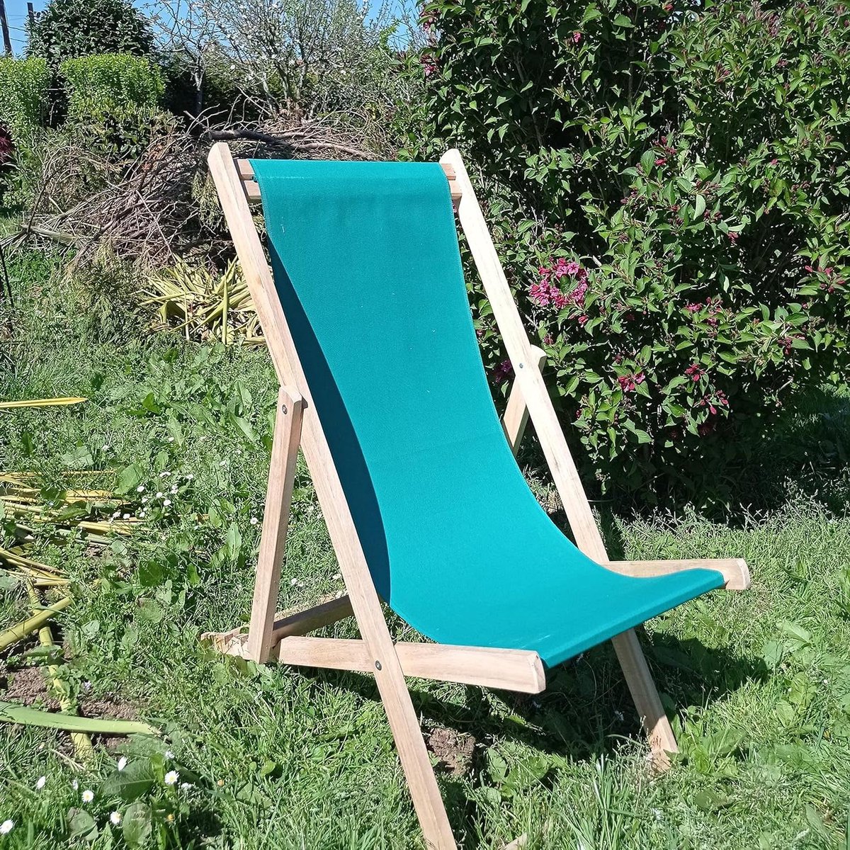 Klapbare Hangmat - Houten Frame - Ontspannen Buiten - 4-voudig Verstelbaar - 1m x 60cm x 1m - Groen