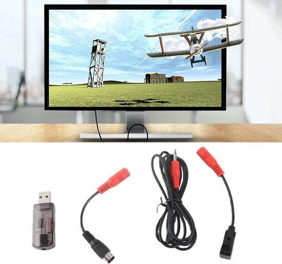 TOPINCN RC Simulator USB met Stabiele Prestaties voor Realflight G7/G6/G5-22 in 1 Simulator voor RC-accessoire, Online Upgrade, Geschikt Training - Eenvoudige Bediening Gebruikers van — afbeelding 2