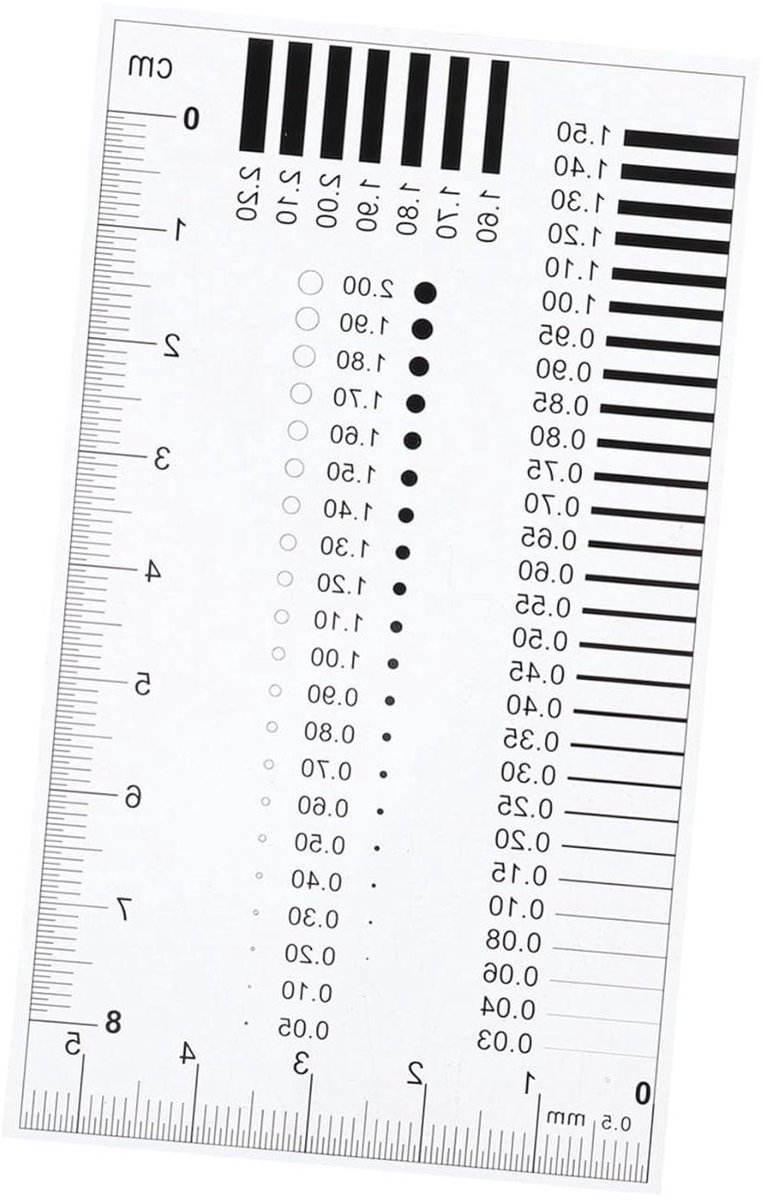 Precisie Meetinstrument - Foutdetector Liniaal - Nauwkeurig Meten - Duidelijke Schaalverdeling - 10 x 57 cm - Transparant