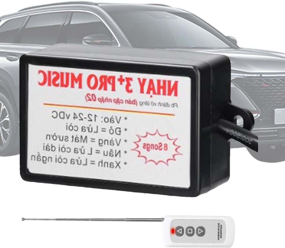 Auto Audiocontroller - Hoorn Controller - Rijervaring Verbeteren - Instelbaar Volume - 9-36V - Zwart
