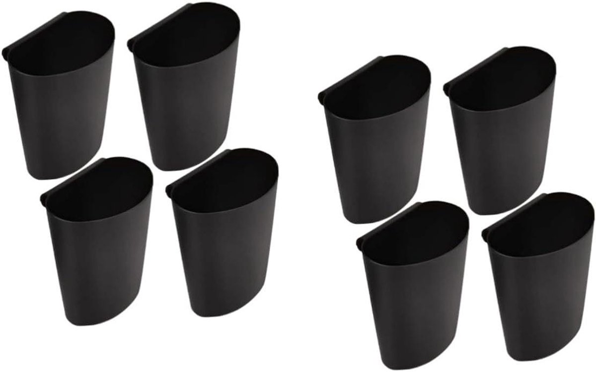 PRETYZOOM 2 Sets Emmers Voor Karren Plastic Hangende Prullenbak Hangende Vuilnisbak Voor 4 Stuks * 2