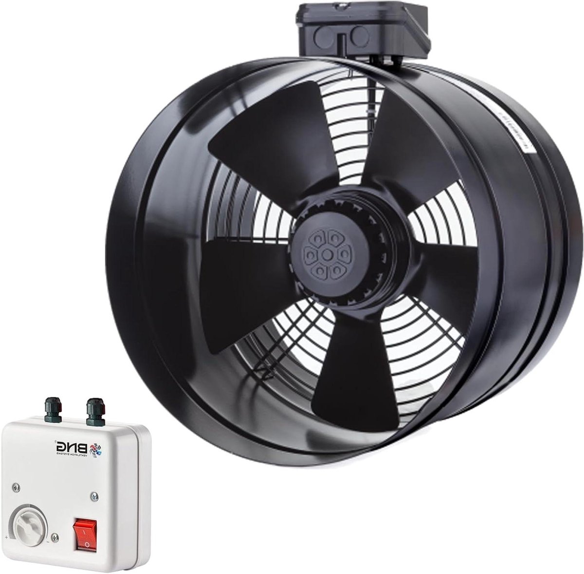 Axiale Turbo Ventilator - Afzuigventilator Buizenventilator - Luchtcirculatie Verbeteren -