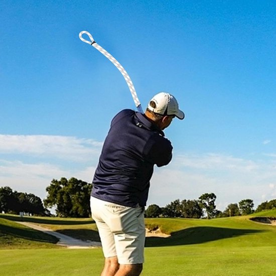 Golf Swing Touw - Golf Trainingshulp - Golfslag Verbeteren - Spiergeheugen Vergroten - 95 cm Lengte - Wit van GOLF — afbeelding 2