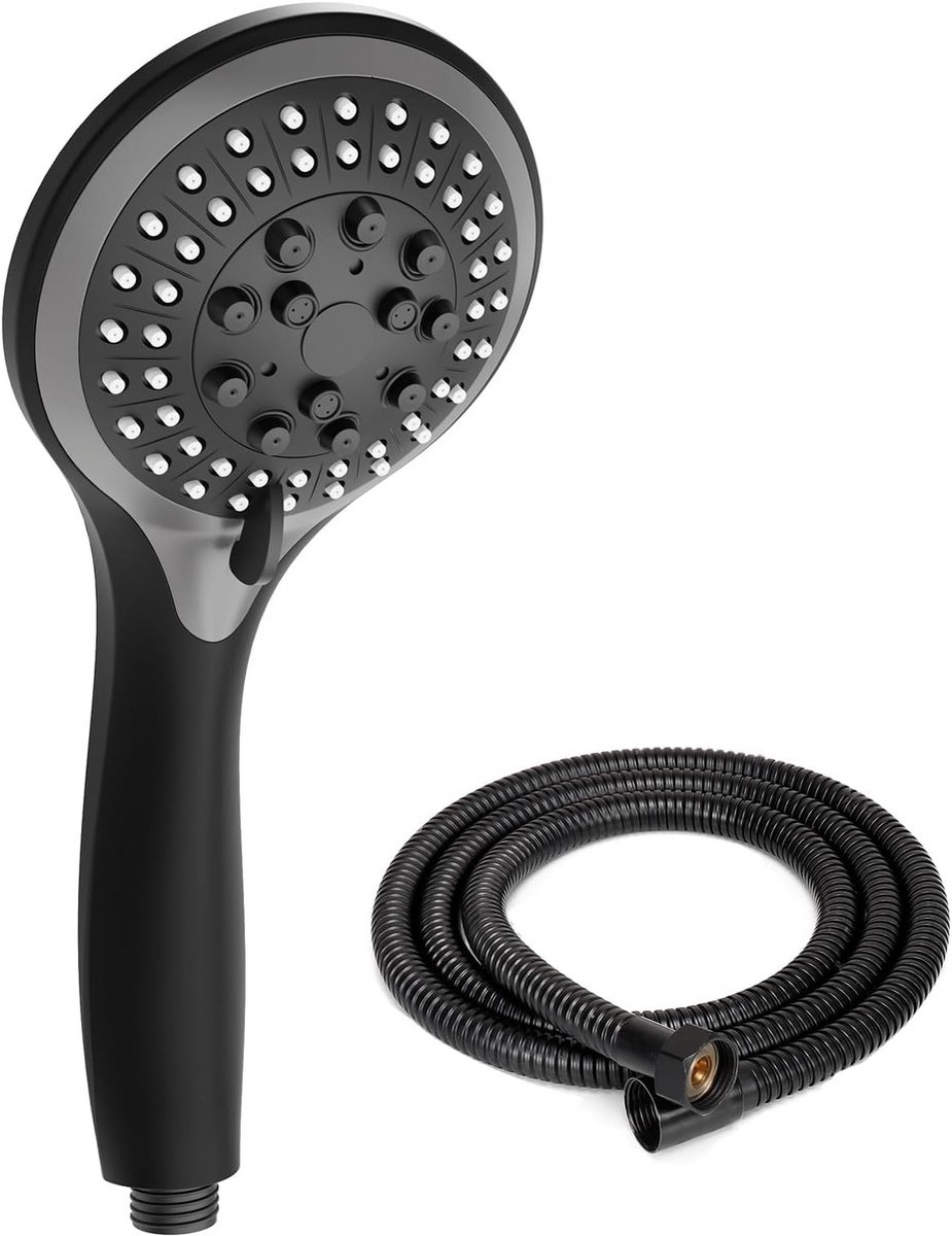 Douchekop Slang - Handdouche Set - Ontspannen Douchen - Vijf Straalmodi - 1.5 Meter - Zwar