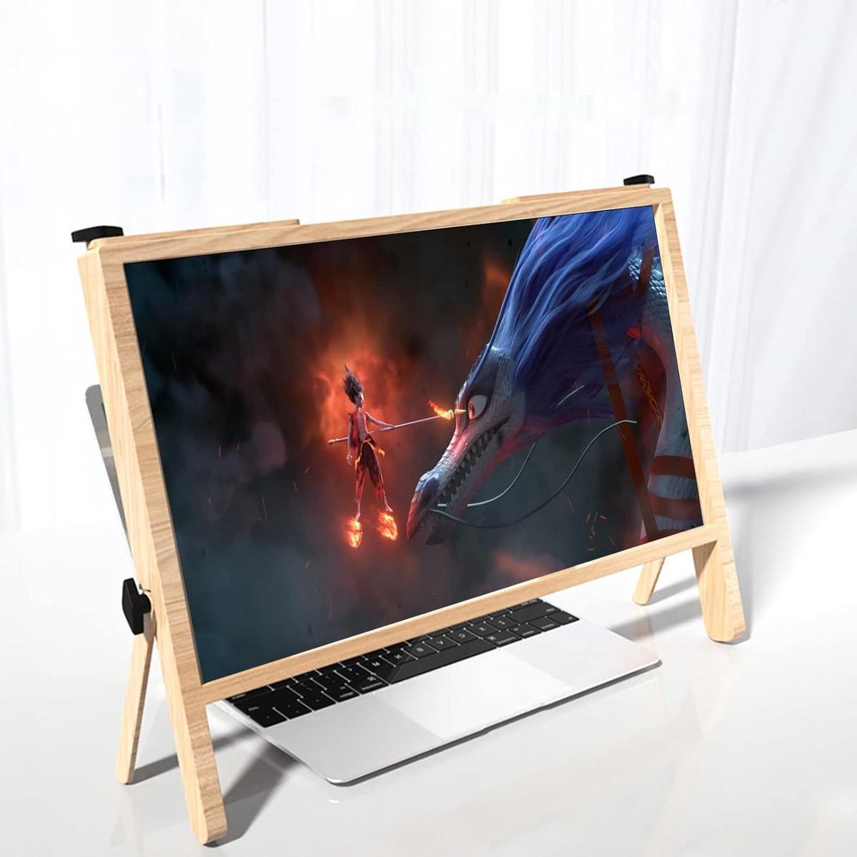 Schermvergroter Laptop - Vergrootglas Beeldscherm - Films Kijken - Anti Blauw Licht - 21 inch - Houtkleur