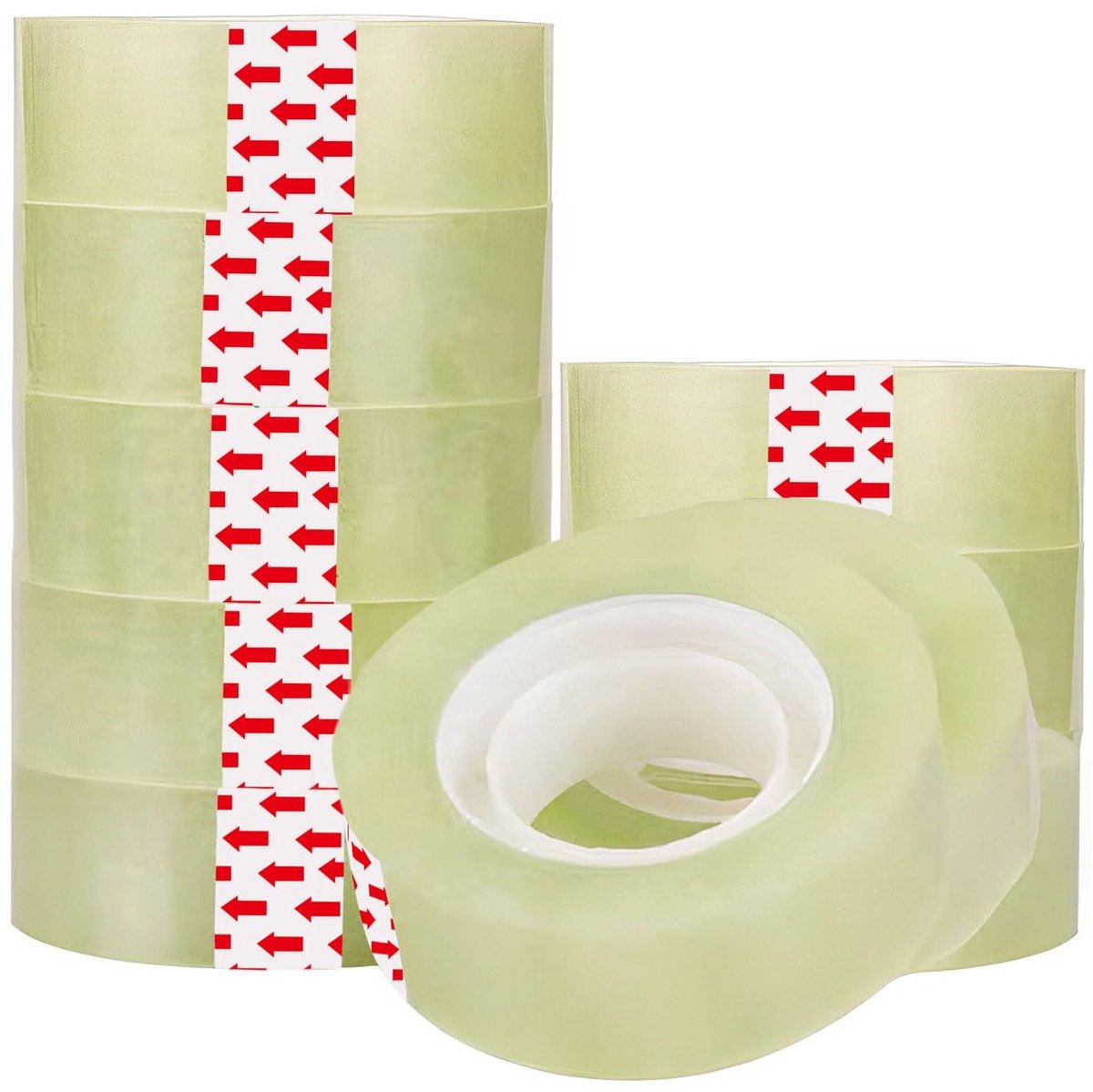 Dailygoods- Plakband Transparant - Plakband voor Algemeen Gebruik - 15 mm x 33 m - 10 Rollen - Polypropyleen - Voor Repareren en Decoreren - Tape