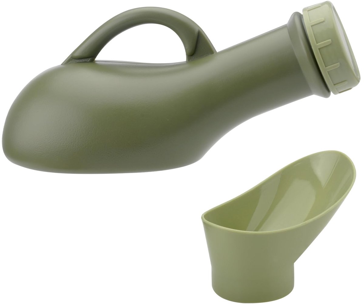 Dailygoods- Urinefles voor Mannen - Draagbare Urinefles 1 Liter - Noodgevallen - Hygiënisch - Eenvoudig te Reinigen - Plat Gebruik - Pinkelfles