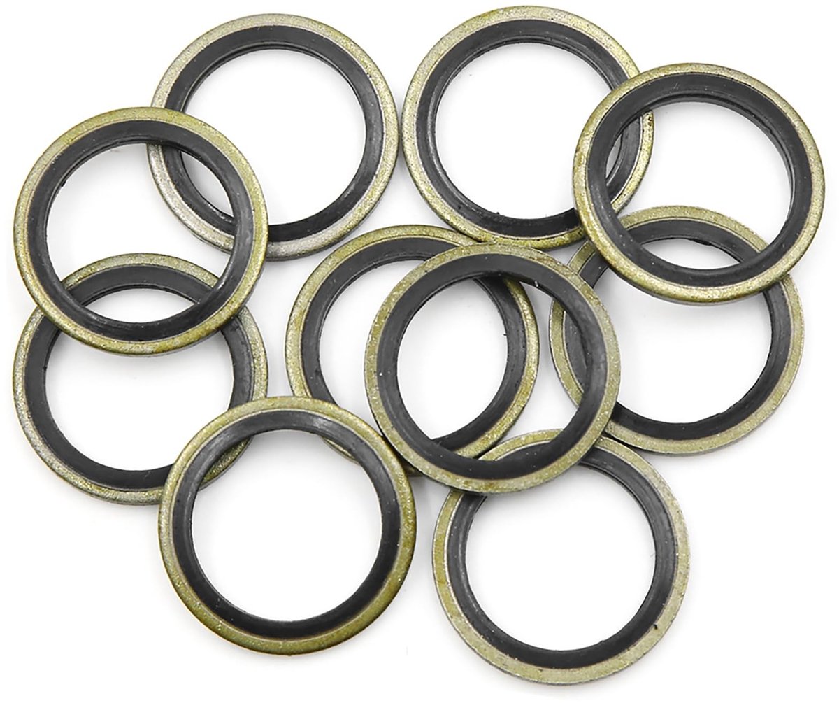 Dailygoods- Knijpafdichtingen set van 10 stuks - Afdichting aluminiumlegering - Buitendiameter 25 mm - Binnendiameter 18 mm - Dikte 2 mm - Geschikt voor olieverversing - Afdichtringen