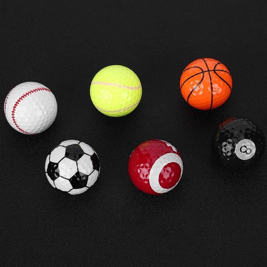 Dailygoods- Minigolfballen Lichtgewicht - 6 Stuks - Synthetisch Rubber - Duurzaam - Heldere Kleur - Perfect voor Training/Wedstrijden - Golfballen van Dailygoods — afbeelding 5