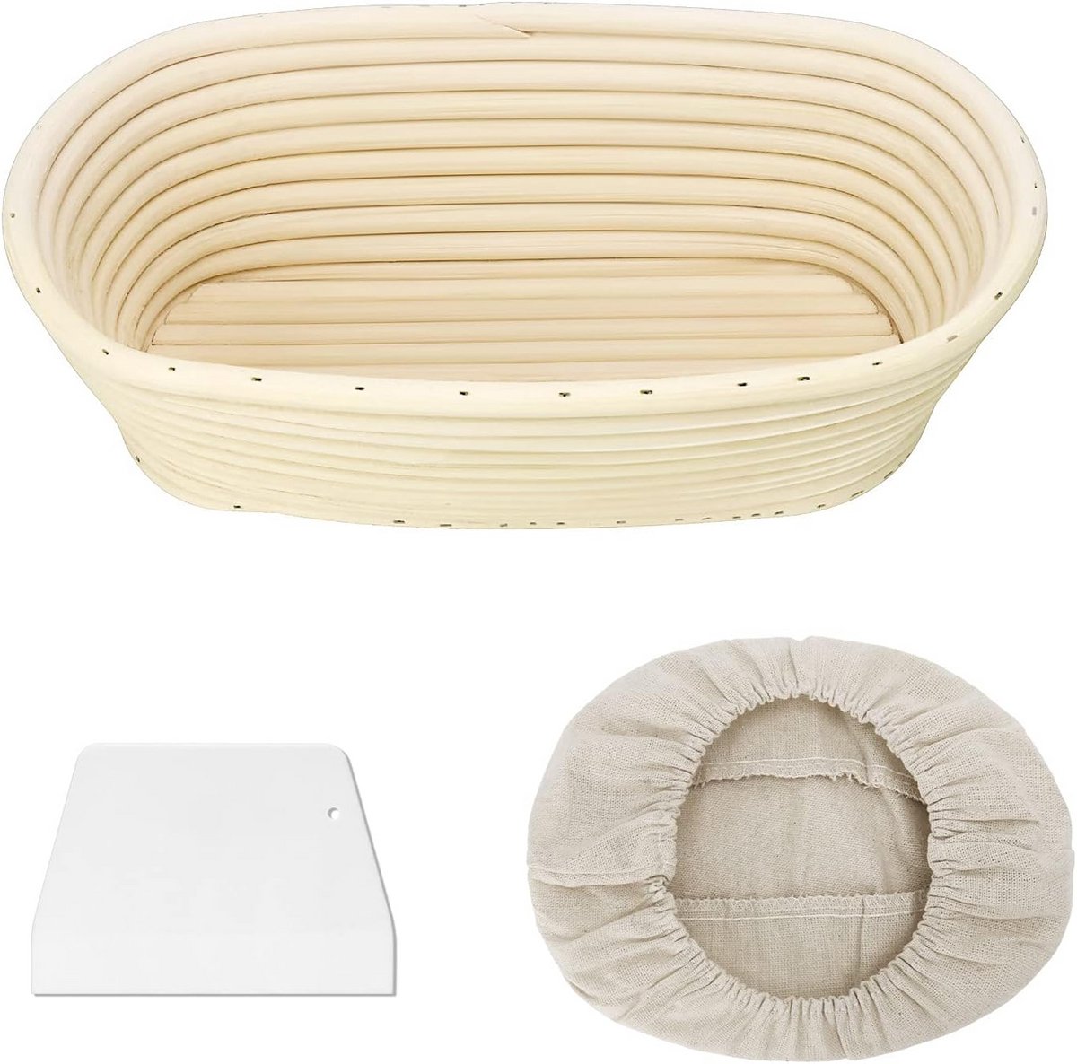 Gaarmand Brood - Rijsmand Rotan - Brood Bakken - Natuurlijk Materiaal - 25 x 15 x 8.5 cm - Natuurlijk