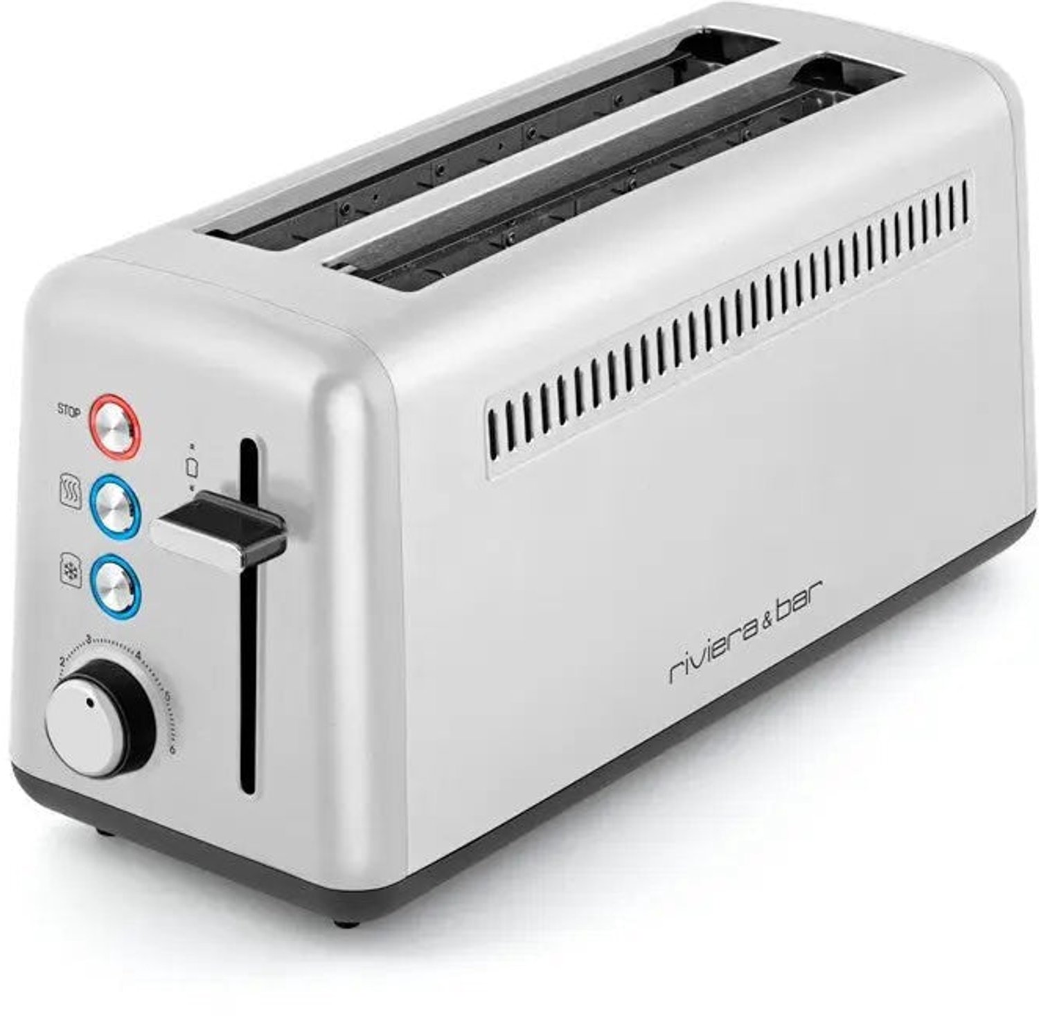 broodrooster 2 spleten 1500w roestvrij staal - riviera & bar - qgp480