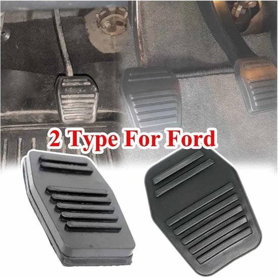 Pedaalrubber Set - Rem en koppeling - Veiliger Rijden - Verbeterde Grip - 2 Stuks - Zwart — afbeelding 2