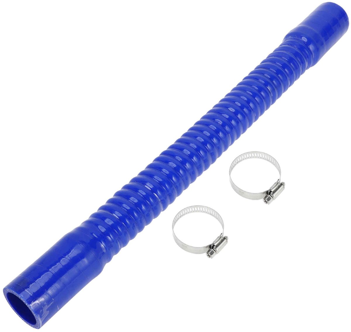 Dailygoods- Koelslang Siliconen - 35 mm Binnendiameter - 500 mm Lengte - Meerlaags Geweven - Temperatuurbestendig tot 300 °C - Inclusief Klemmen - Siliconenslang