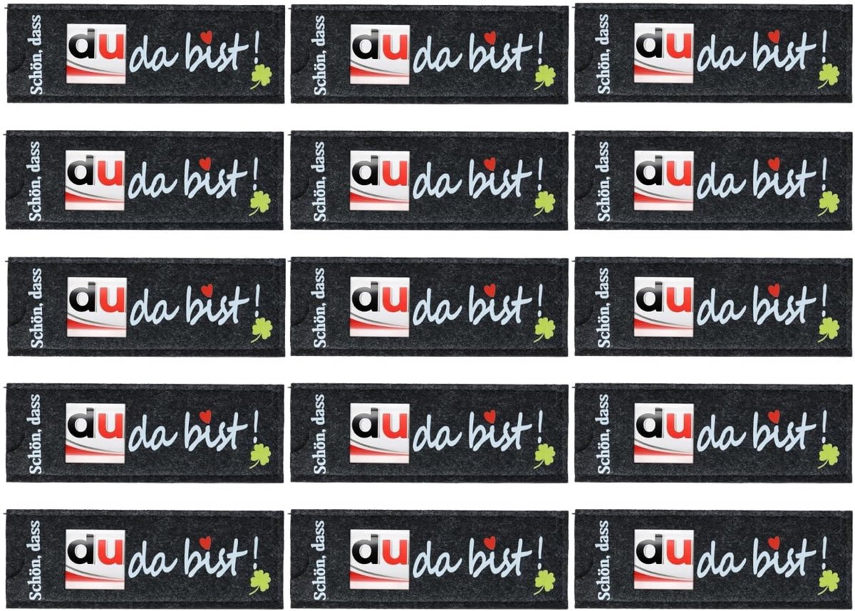 Dailygoods- Vilten Hoezen 15 Stuks - Gastgeschenk Communie - Doop - Bruiloft - Verjaardagsfeest - Hoogwaardig Vilt 14 x 5 cm