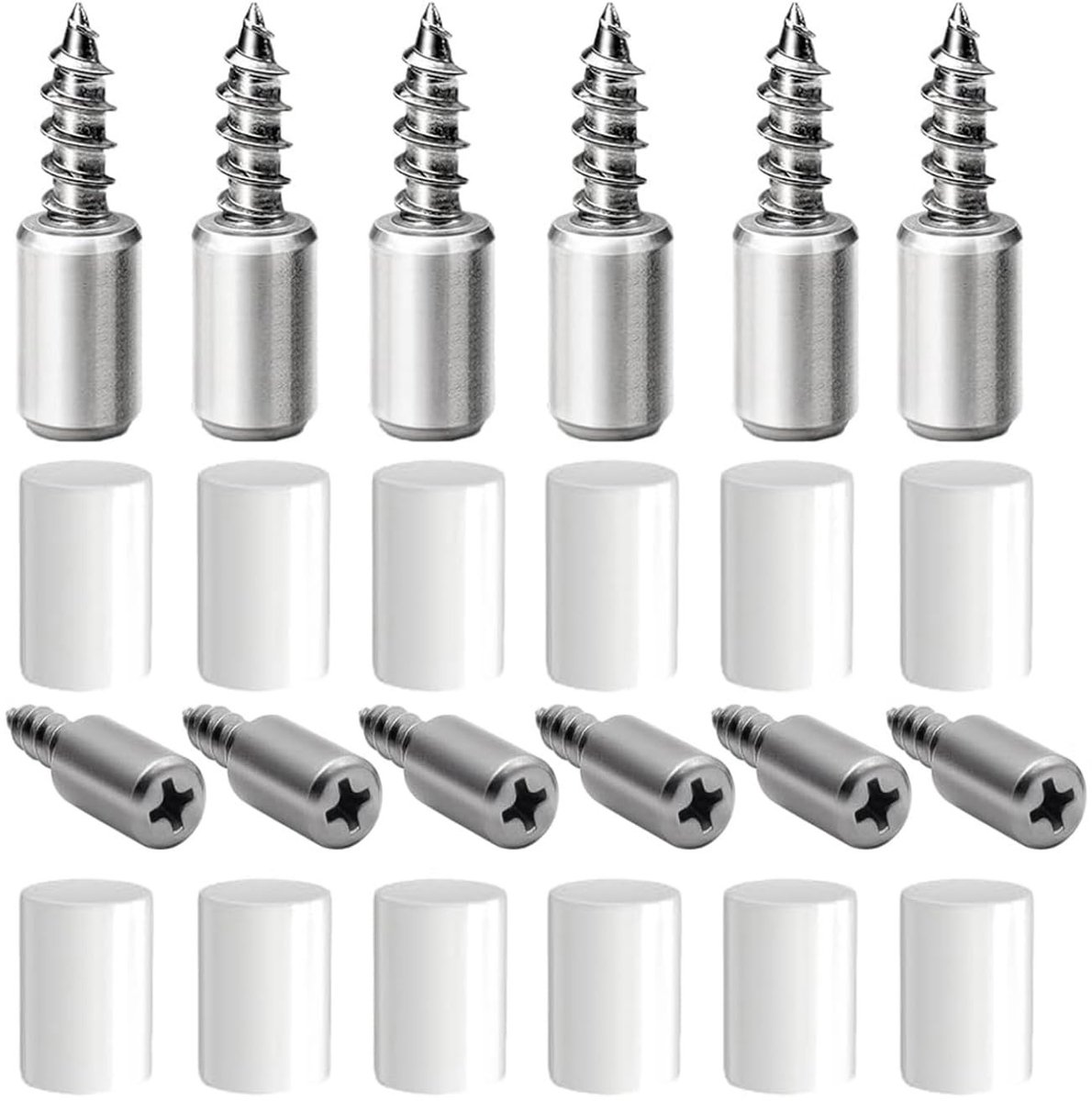 Dailygoods- Plankdragers 50 Stuks - Vloerdragers - Plankdrager met Rubberen Bescherming - Plankpennen - Schroeven - Diameter 7,5 mm - Geschikt voor Kasten en Meubels - Planksteunen
