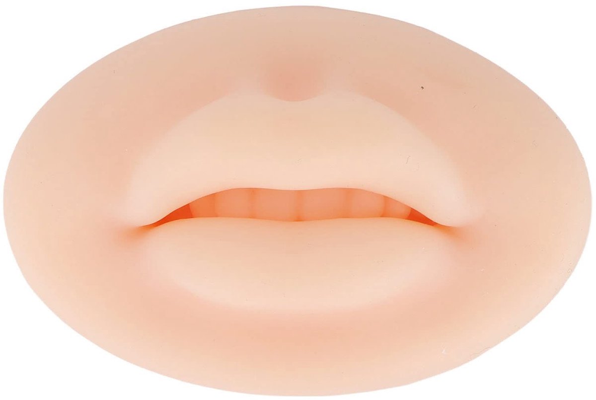 Dailygoods- Oefenlippen 3D-siliconen - Zacht - Echte huid - Microblading-training - Educatief model - Afmetingen 7,5 x 5 x 2,3 cm - Kunstlippen