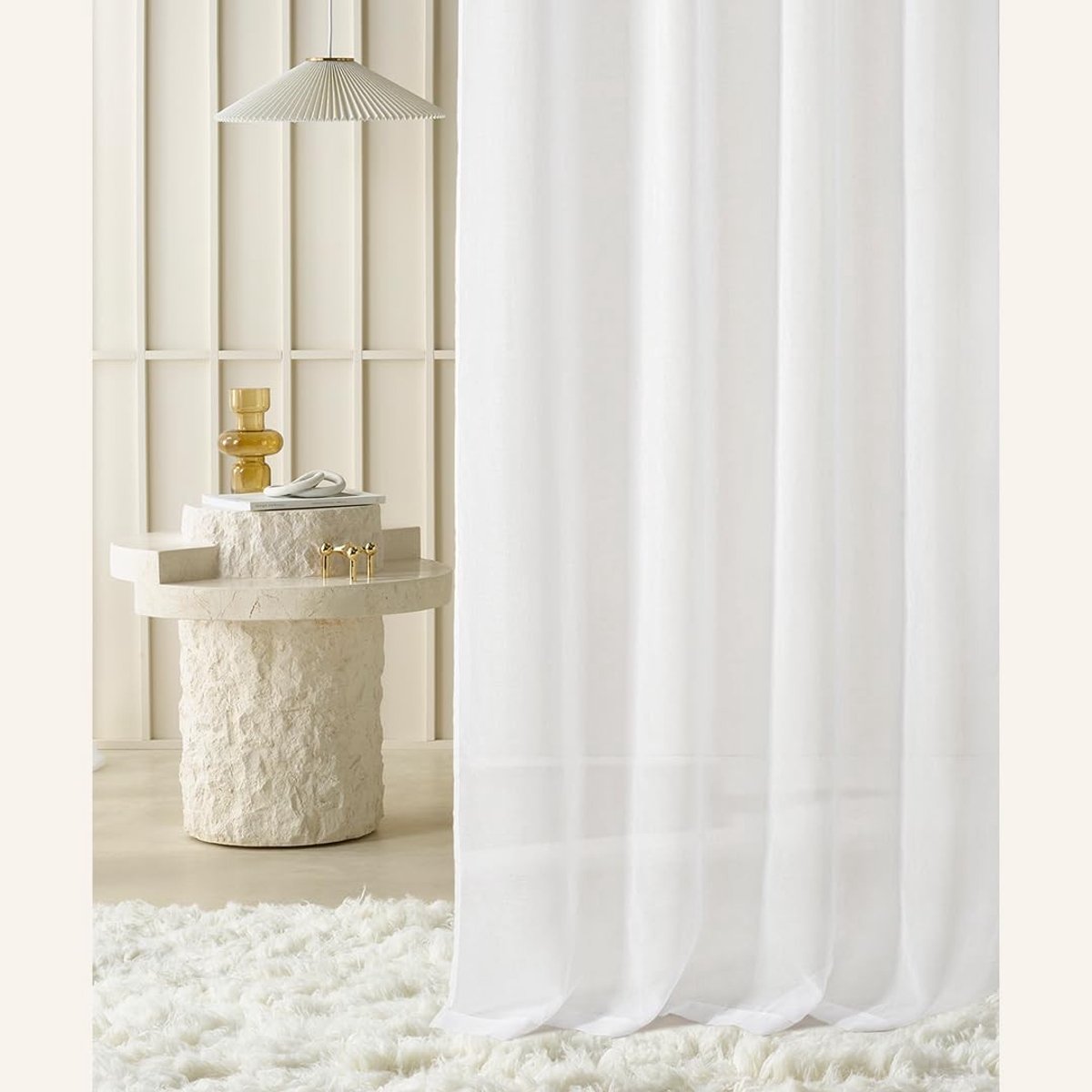 Dailygoods- Gordijn 400 x 230 cm - Transparant - Modern - Voile - Matte Stof - Huidvriende