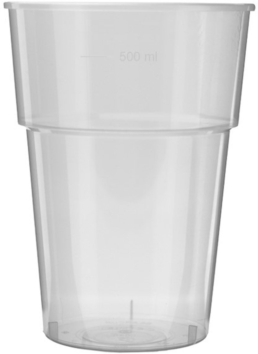 Herbruikbaar Herbruikbaar Bierglas Budget (PP) 500cc (650cc max) - 500 st/ds.