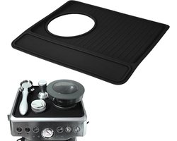 Koffiemachine Mat - Siliconen Pad - Koffie Bereiden - Stof- en Waterdicht - 28x23.5cm - Zwart