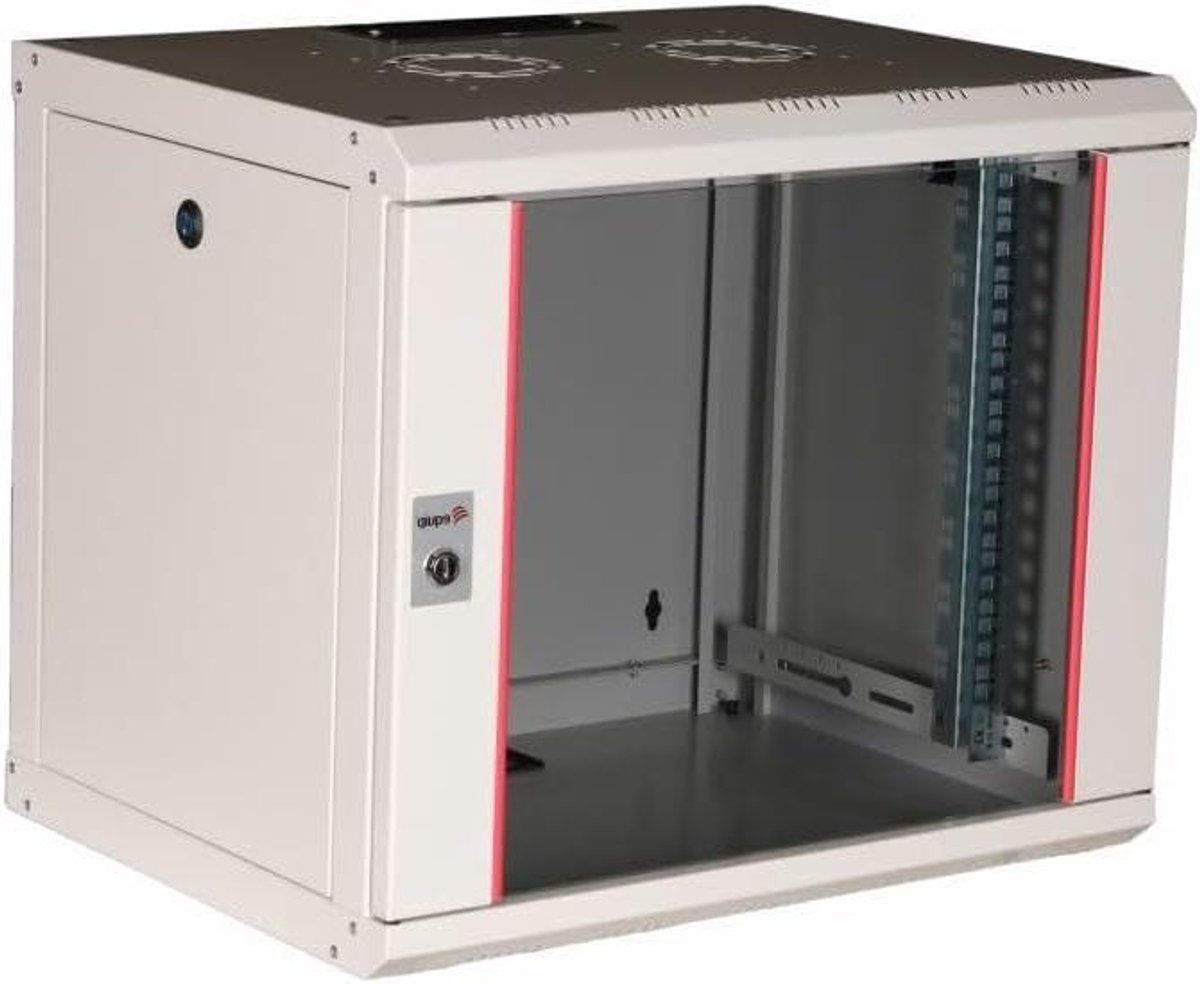 Serverkast 9U - Netwerkkast Wandmontage - Apparatuur Organiseren - Voorgemonteerd Geleverd - 600x450mm - Grijs