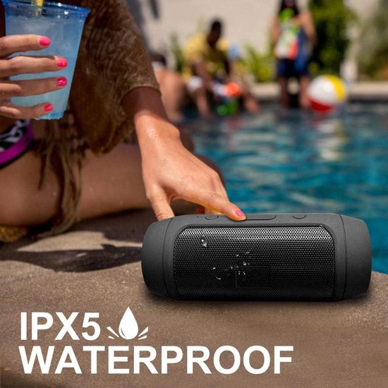 Bluetooth Speaker - Luidspreker Bluetooth - Draadloos Met 360° Geluid En USB Oplaadbaar - 1 Stuk - Voor Binnen En Buiten van Merkloos — afbeelding 3