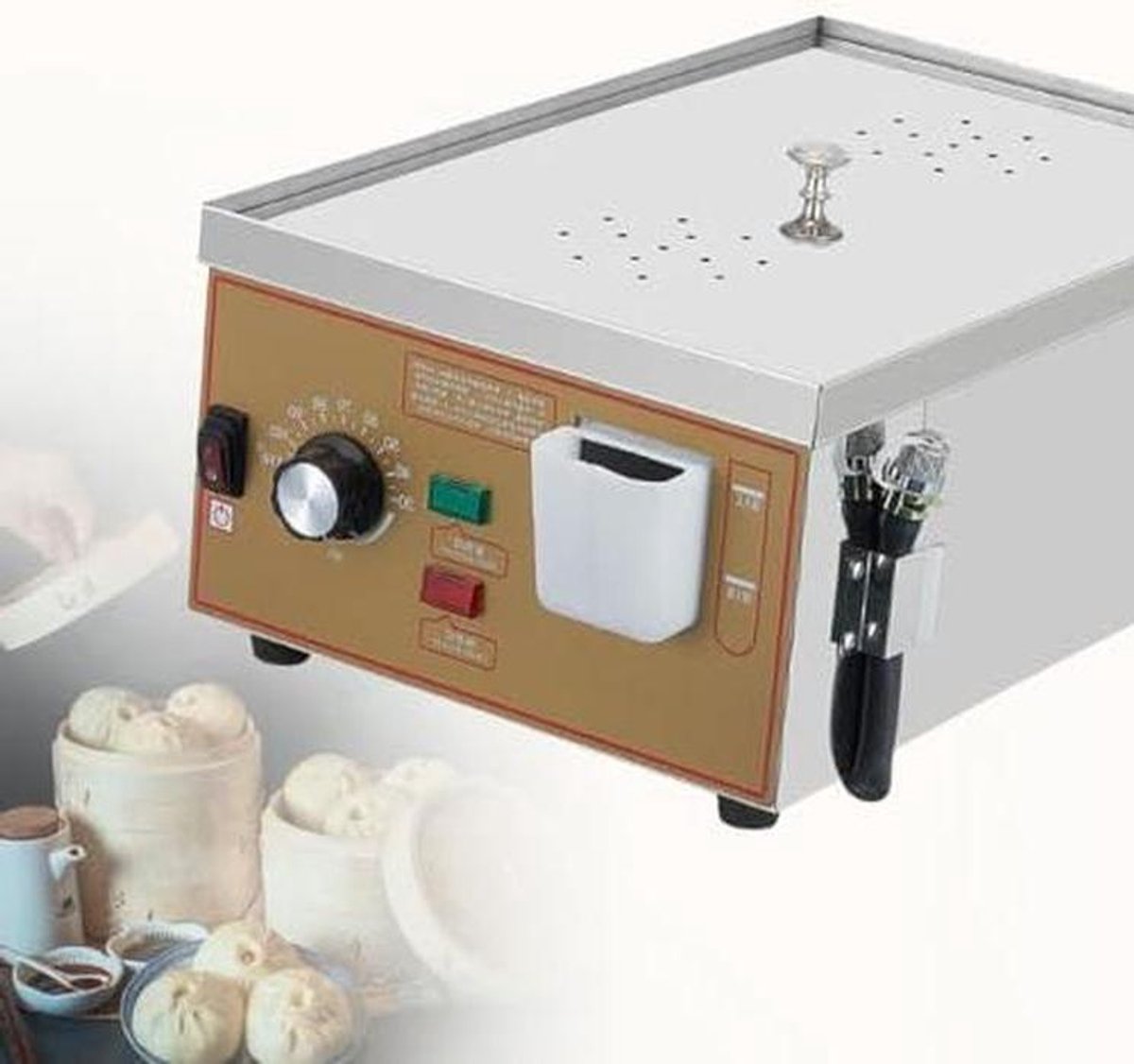 Elektrische Stoomkoker - Stoomapparaat - Gezond Koken - Stapelbaar - 2-6 stoomopeningen - Zilver