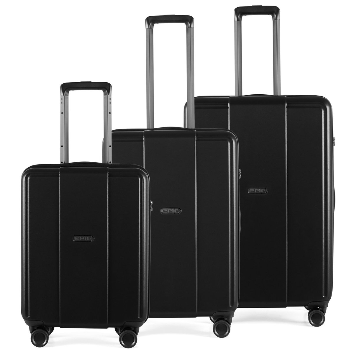 Epic Pop 6.0 4-Wiel Kofferset 3st. - Harde bagage - TSA slot - allblack