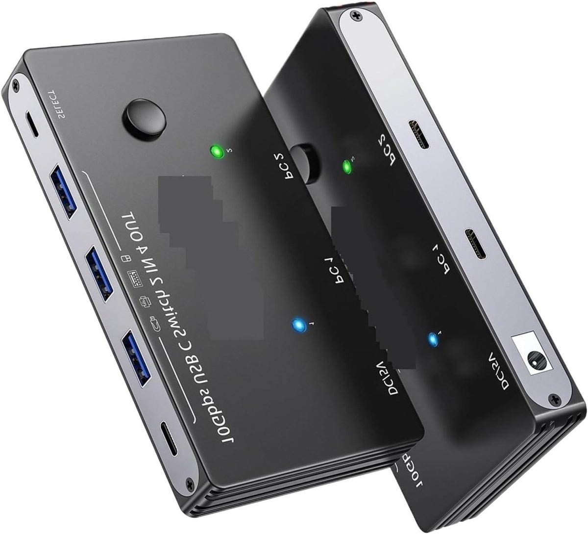 USB Switch - 2 Computers Delen - Efficiënt Werken - 10Gbps Snelheid - 4 Poorten - Zwart
