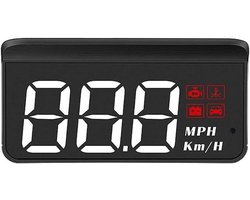 Head Up Display Auto - HUD Projector Voorruit - Veiliger Rijden - Digitale Snelheidsweergave - 10mm - Zwart