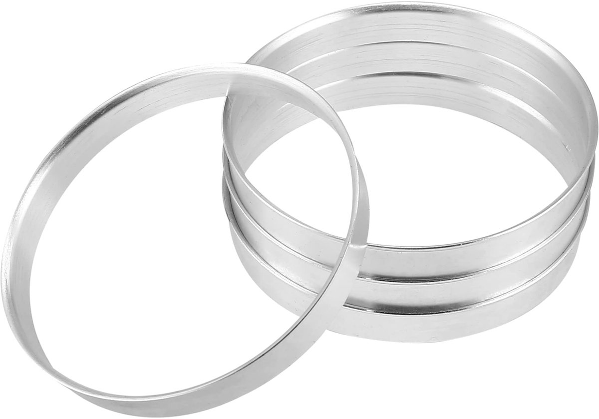 Dailygoods- Autonaaf Ringen 4 Stuks - Aluminiumlegering - Binnendiameter 72,6 mm / 74,1 mm - Goede Pasvorm - Eliminatie Stuurtrillingen - Nauwkeurig Vervaardigd - Naafringen