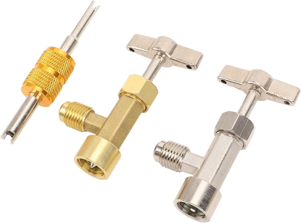 Koelmiddel Kan Tap - Airco Vulapparaat - Auto Airco Vullen - Zelfdichtend Ontwerp - 10 x 7 x 2 cm