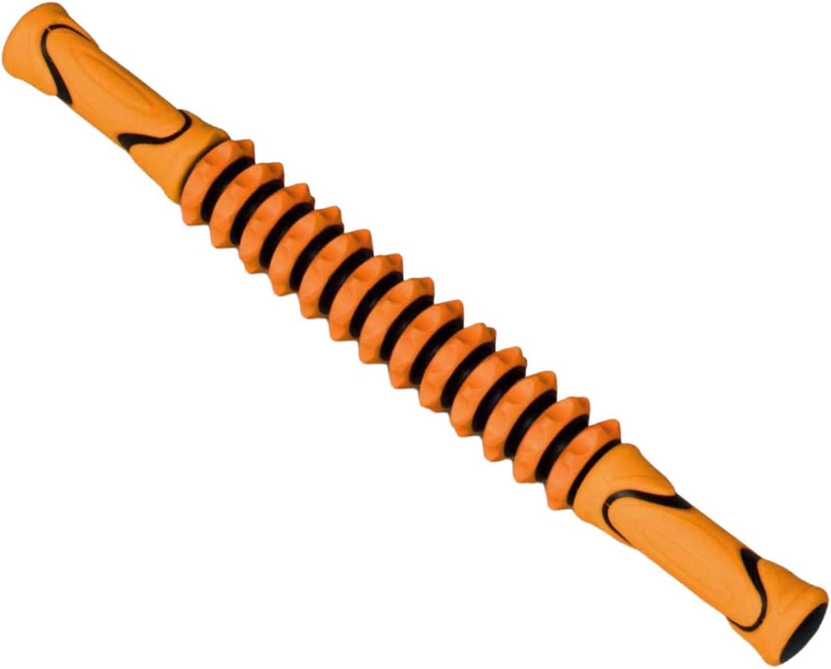 Massageroller - Massage stick Spierroller - Spierontspanning - Tandwieloppervlak - 455 cm - Zwart en oranje