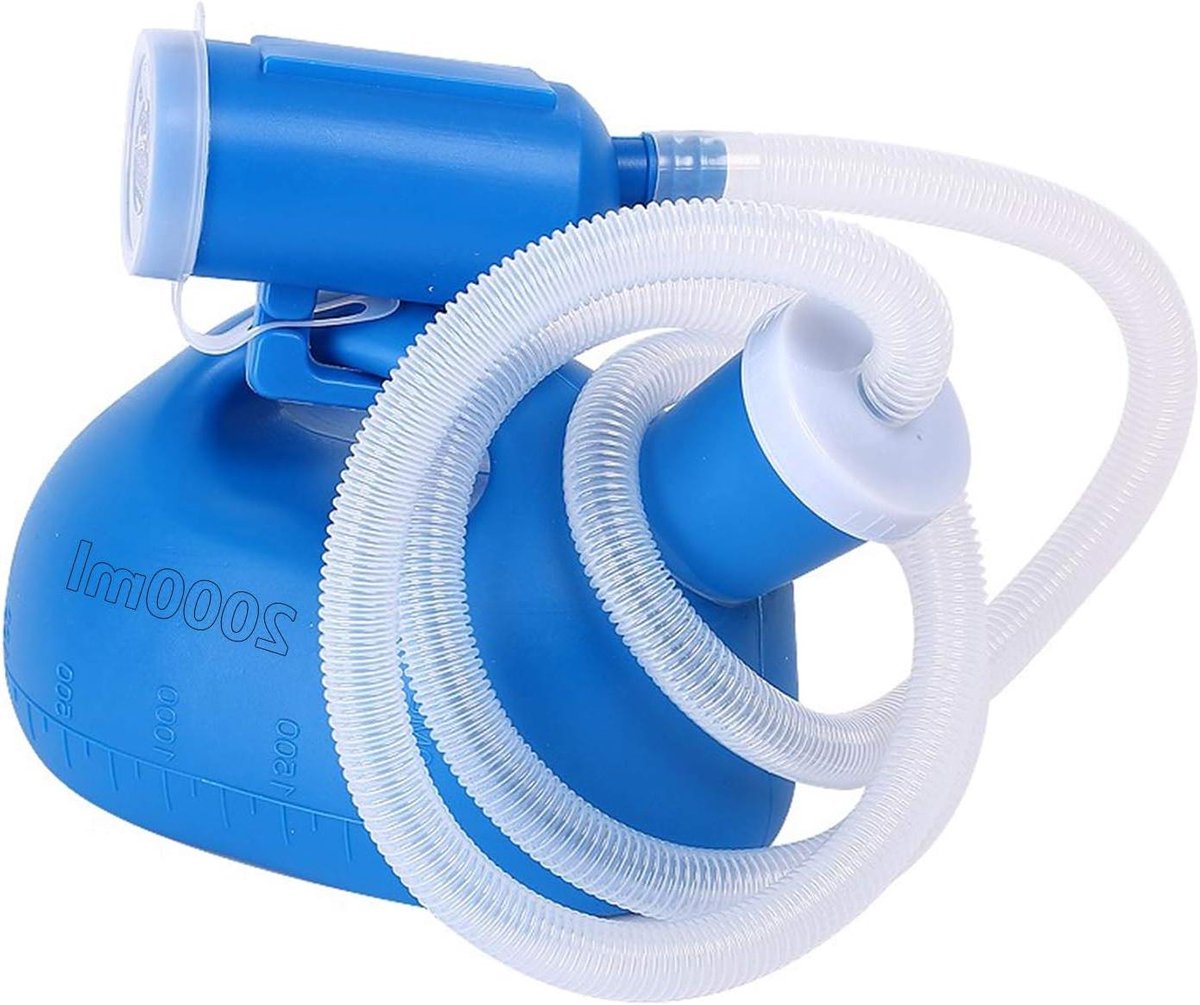 Urine Fles - Plasfles Mannen - Thuis Camping Auto - Grote Capaciteit - 2000 ML - Blauw