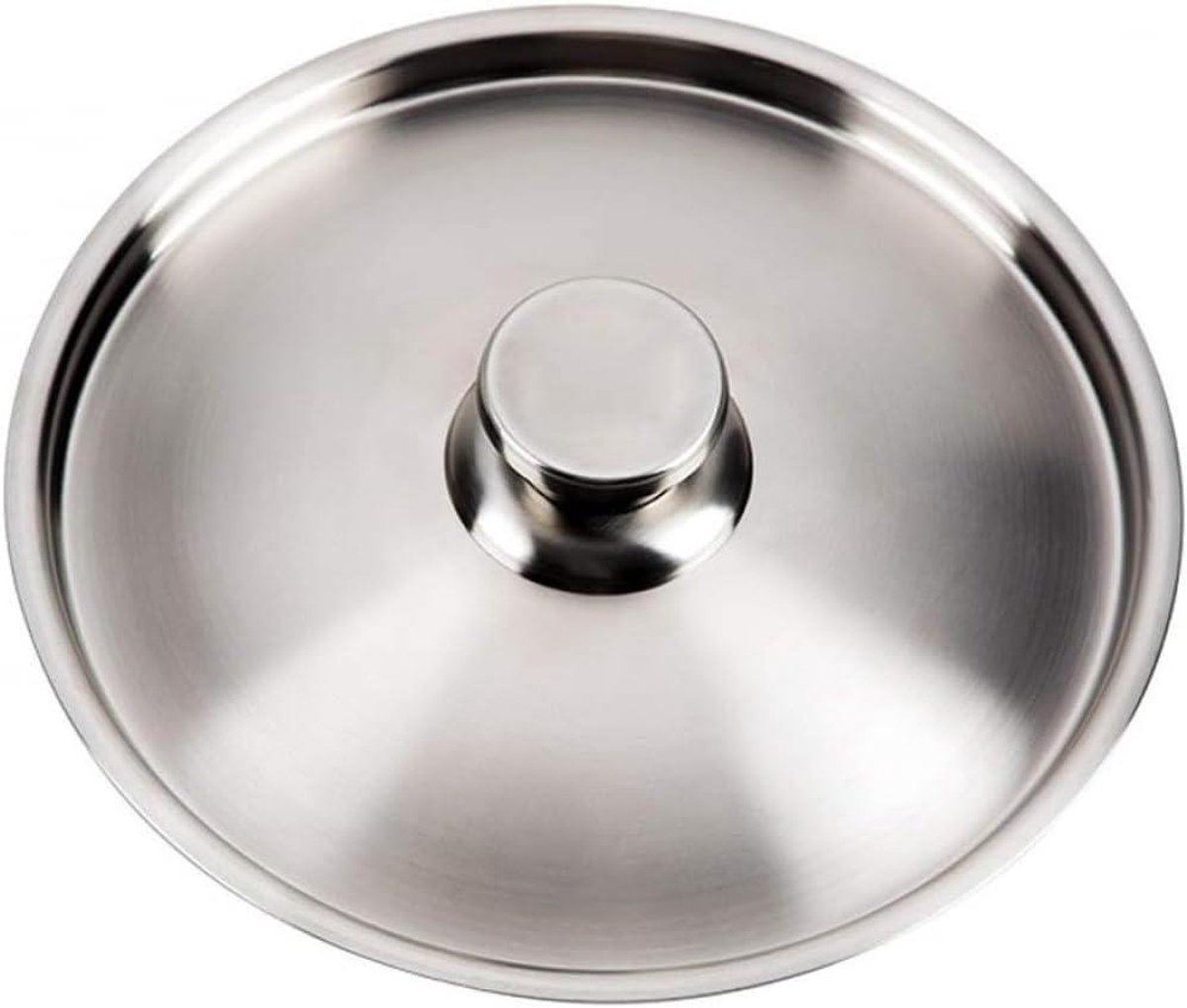 Pan Deksel Wok Deksel Koken en Stomen Roestvrij Staal 36 cm Zilver