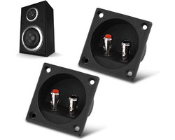 Cuifati 2PCS Speaker Terminal Connector Vergulde Koperen Bindpalen met 3MM Verdikt ABS Paneel voor DIY Speaker Versterker Installatie
