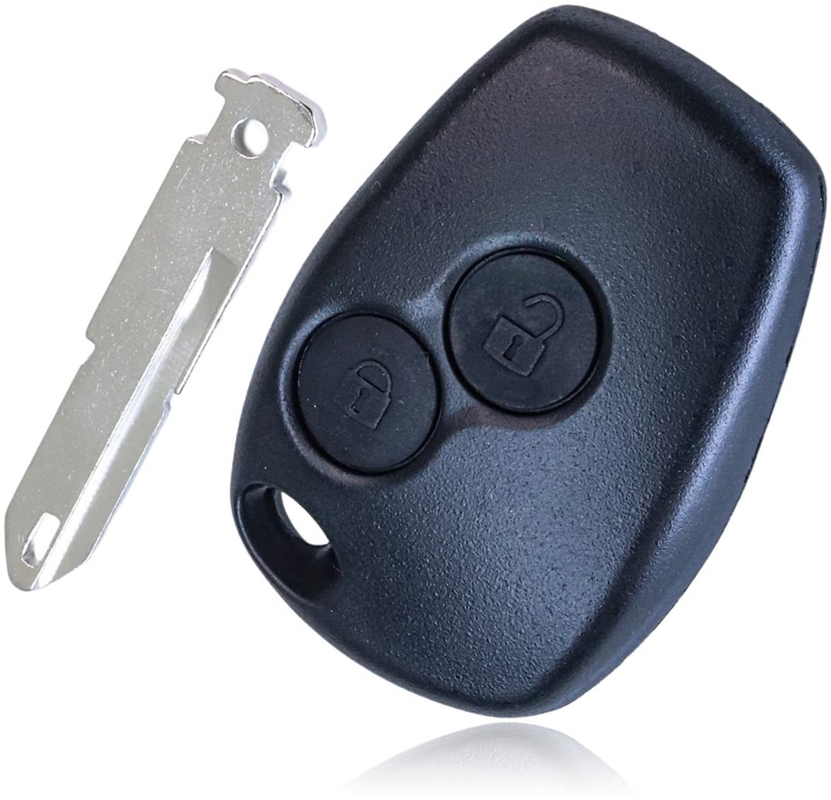 Dailygoods- Autosleutel Vervangbehuizing - Sleutelbehuizing voor Renault/Dacia - 2 Knoppen - Duurzaam Hard Plastic - Ideale Vervanging voor Versleten Sleutel