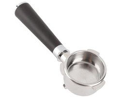 Dailygoods- Portafilter 54mm Roestvrij Staal - Dubbele Uitloop - Vervangbaar Mondstuk - Compatibel met 870/880 - Duurzaam - Eenvoudig te Reinigen - Koffiehandvat
