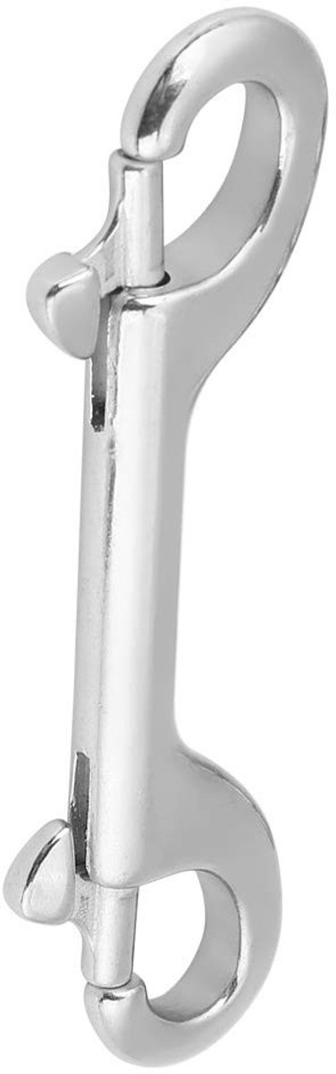 Dailygoods- Karabijnhaak Dubbelzijdig - Duurzaam - Roestvrij Staal - Klemhaak - Bout Snap - 115mm - Haak