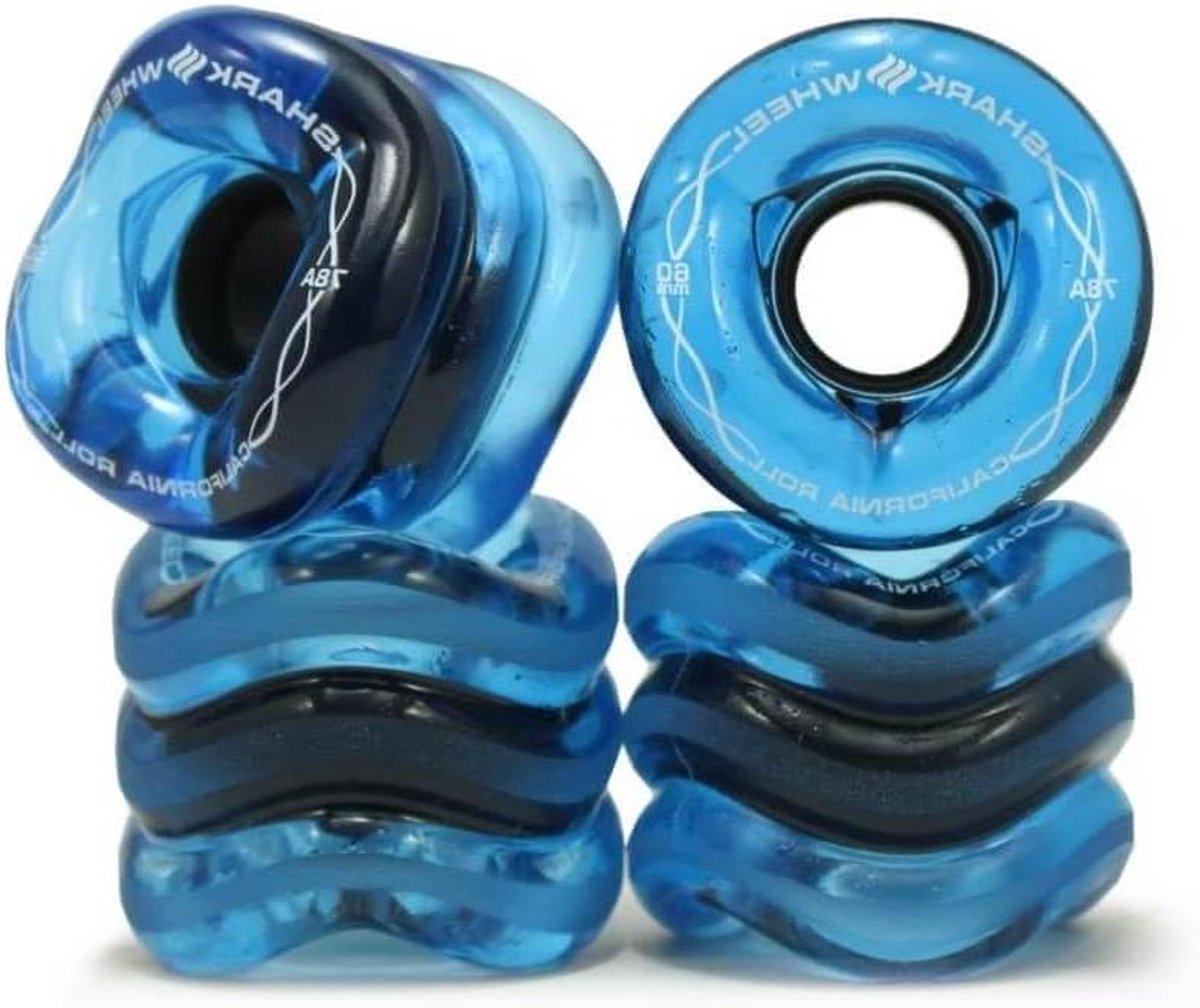 Skateboard Wielen Cruising Wielen Stad Cruisen Uniek Golfontwerp 60 mm Saffierblauw
