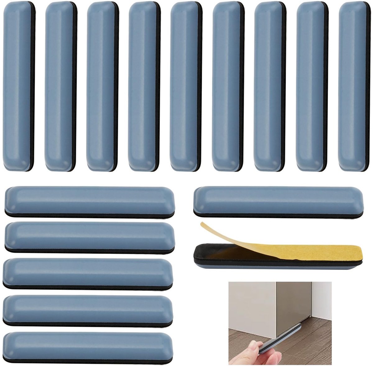 Dailygoods- Glijders Zelfklevend - 16 Stuks - Teflon - Meubelglijders - Robuuste Constructie - 15 x 75 mm - Meubelschuivers