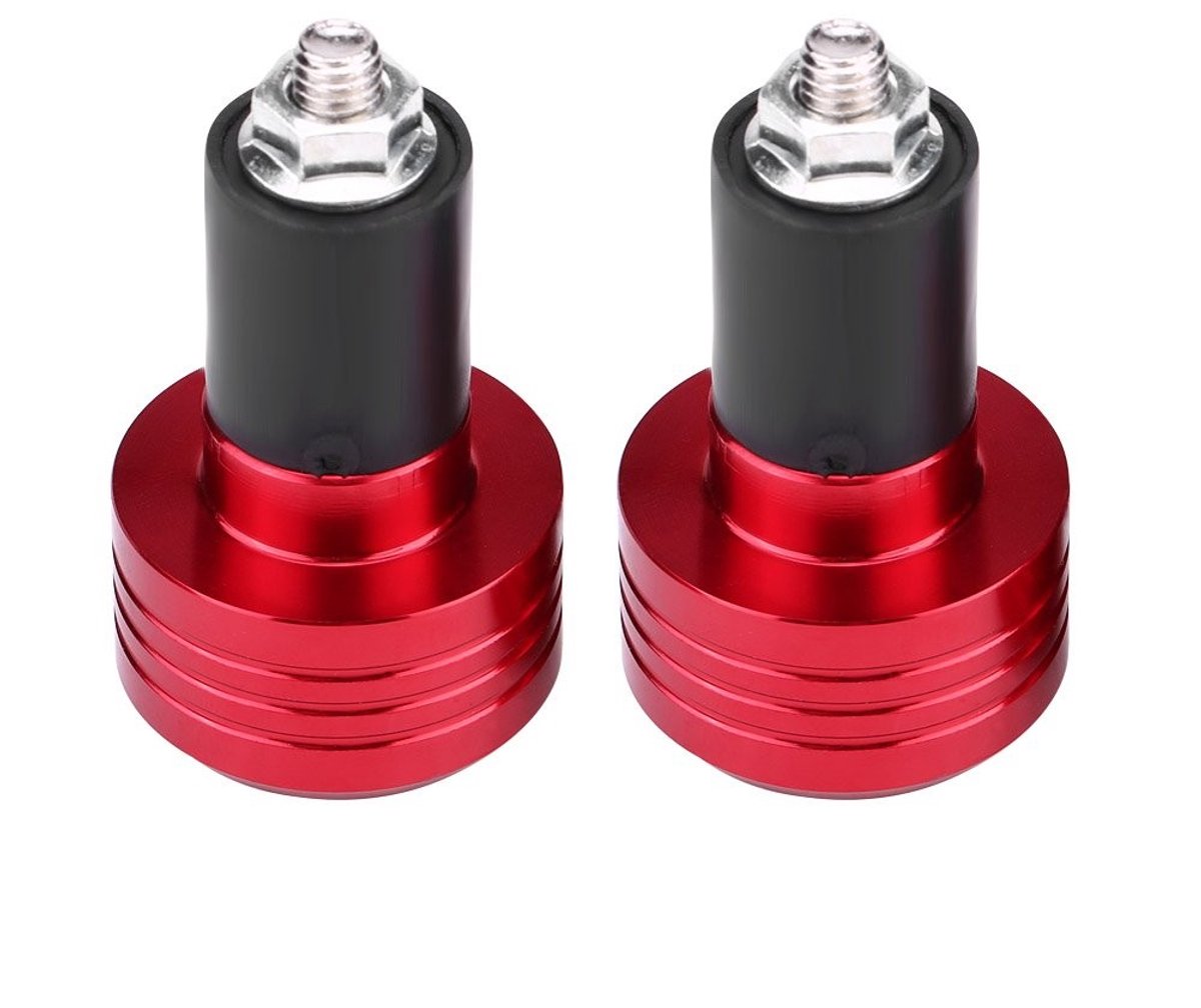 Dailygoods- Stuuruiteinden Aluminium - Motor Handvatten - Universeel 22 mm - 2 Stuks - Rood/Zwart/Zilver/Blauw - Gewicht 103 g - Motorhandvat