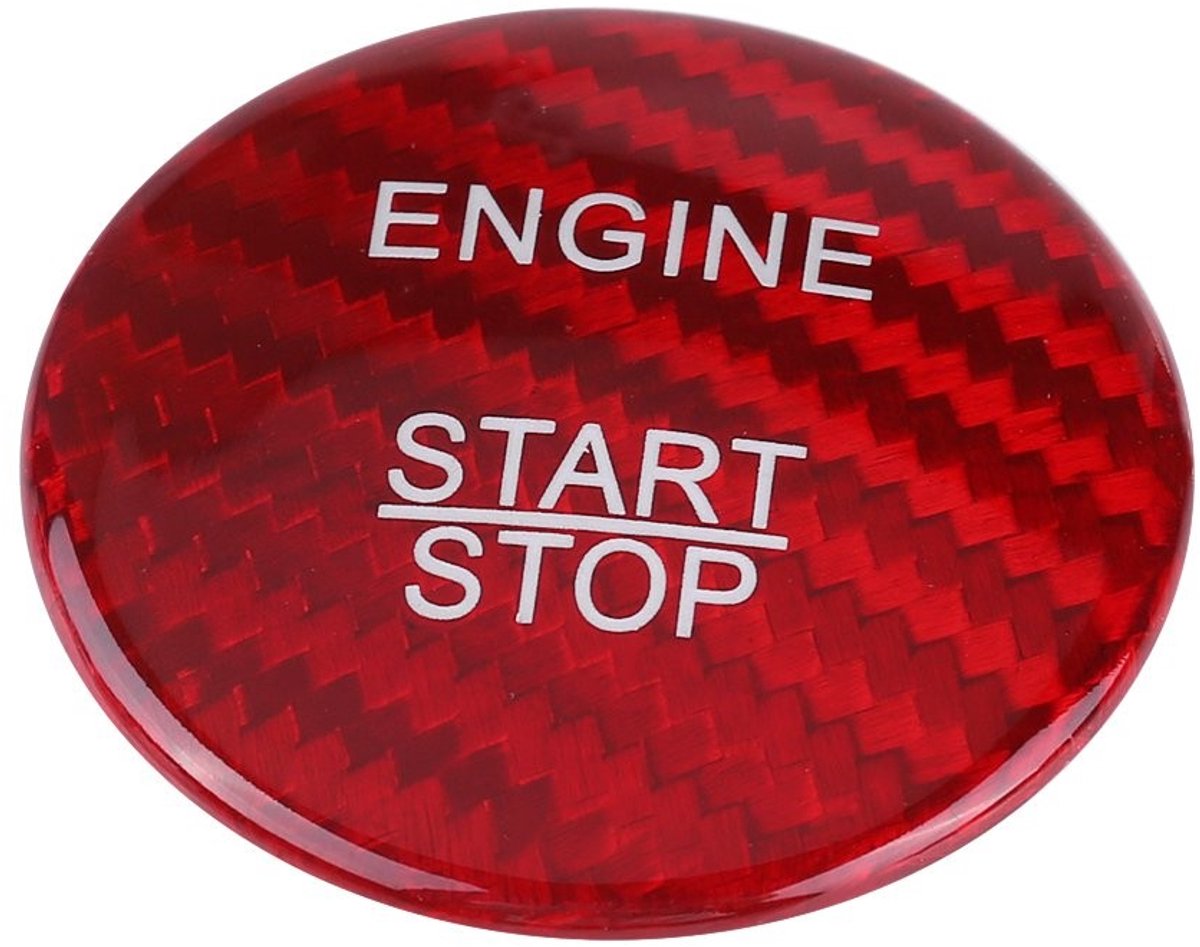Dailygoods- Startknop Cover - Koolstofvezel - Decoratie - Auto Accessoire - Sportaccessoire - Professioneel Vakmanschap - Modieuze Stijl