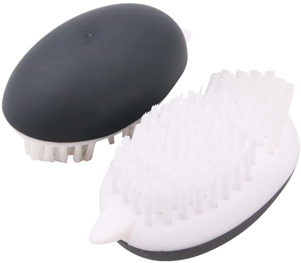 Dailygoods- Reinigingsborstel Antislip Grip - Groente/Fruit Borstel - Ergonomisch Ontwerp - TPR/Plastic - 2-Pack - Comfortabele Grip - Groenteborstel