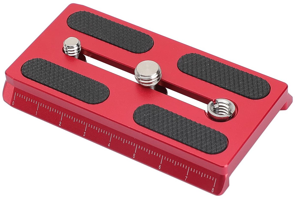 Dailygoods- Snelwisselplaat - Antislip - 1/4"/3/8" Schroefdraad - Hoogwaardig Aluminium - Compatibel met Manfrotto - Nettogewicht 78,4 g - Camera Plaat