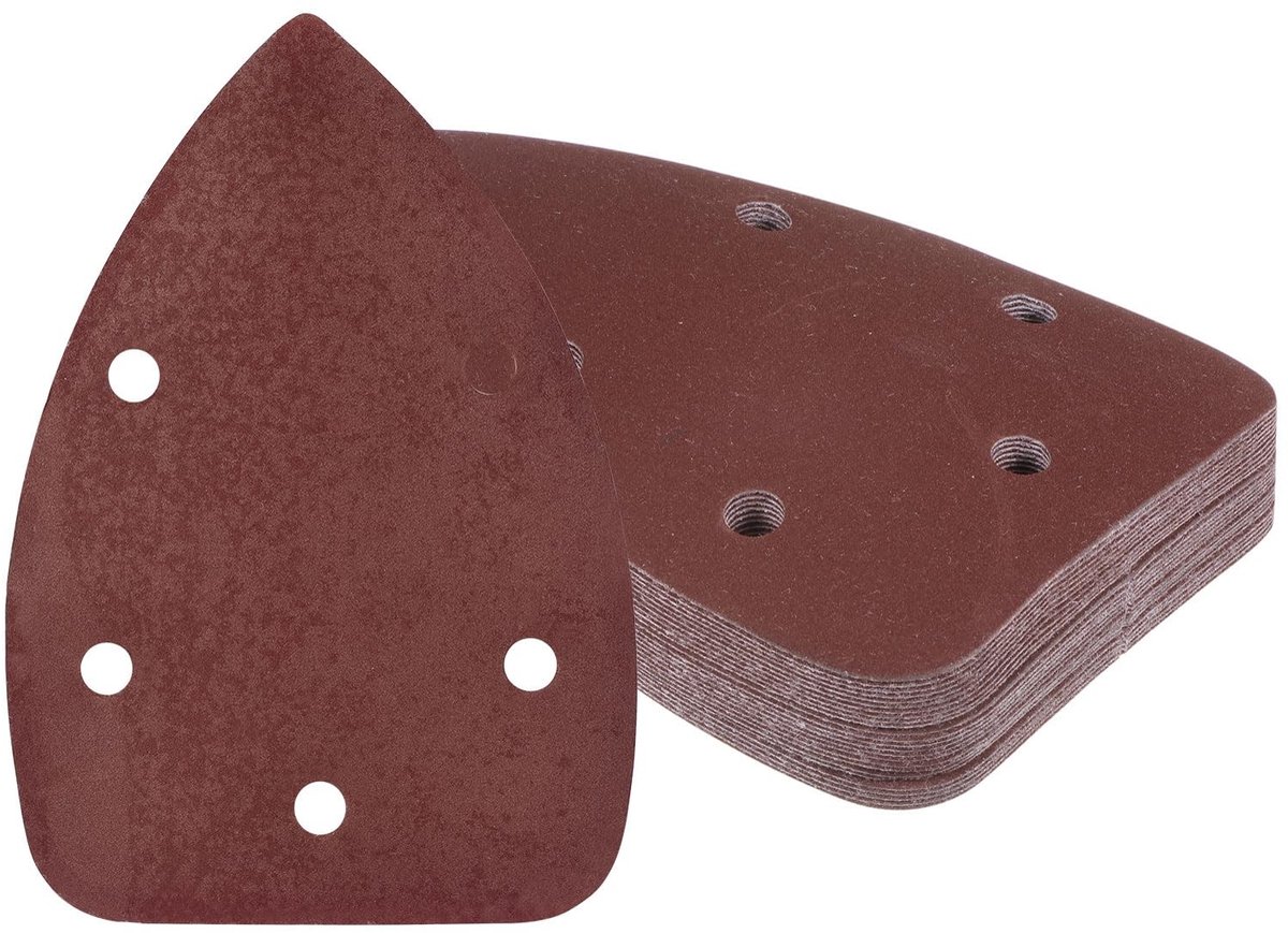 Dailygoods- Schuurpapier Set 25 Stuks - Schuurpapier Driehoek 9,9 x 14,9 cm - Korrel 40-3000 - Antistatisch - Voor Hout/Metaal - Hoogwaardige Aluminiumoxide - Schuurmachinepapier