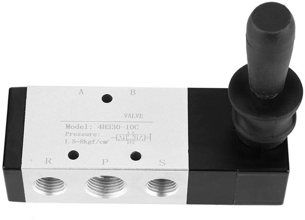 Dailygoods- Handregelklep 5 Aansluitingen - Pneumatisch Ventiel - Handhefboomklep - Corrosiebestendig - Compact Formaat - Hoge Dichtheid