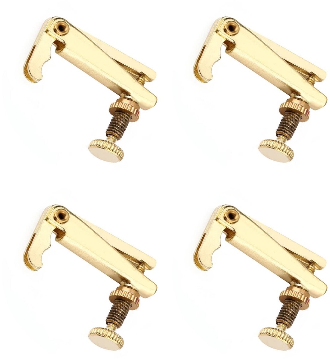 Dailygoods- Snaarafsteller Gouden Legering - Viool Onderdelen - 4 Stuks/Set - Antiroest - Duurzaam - Eenvoudig te Monteren - Vioolonderdelen